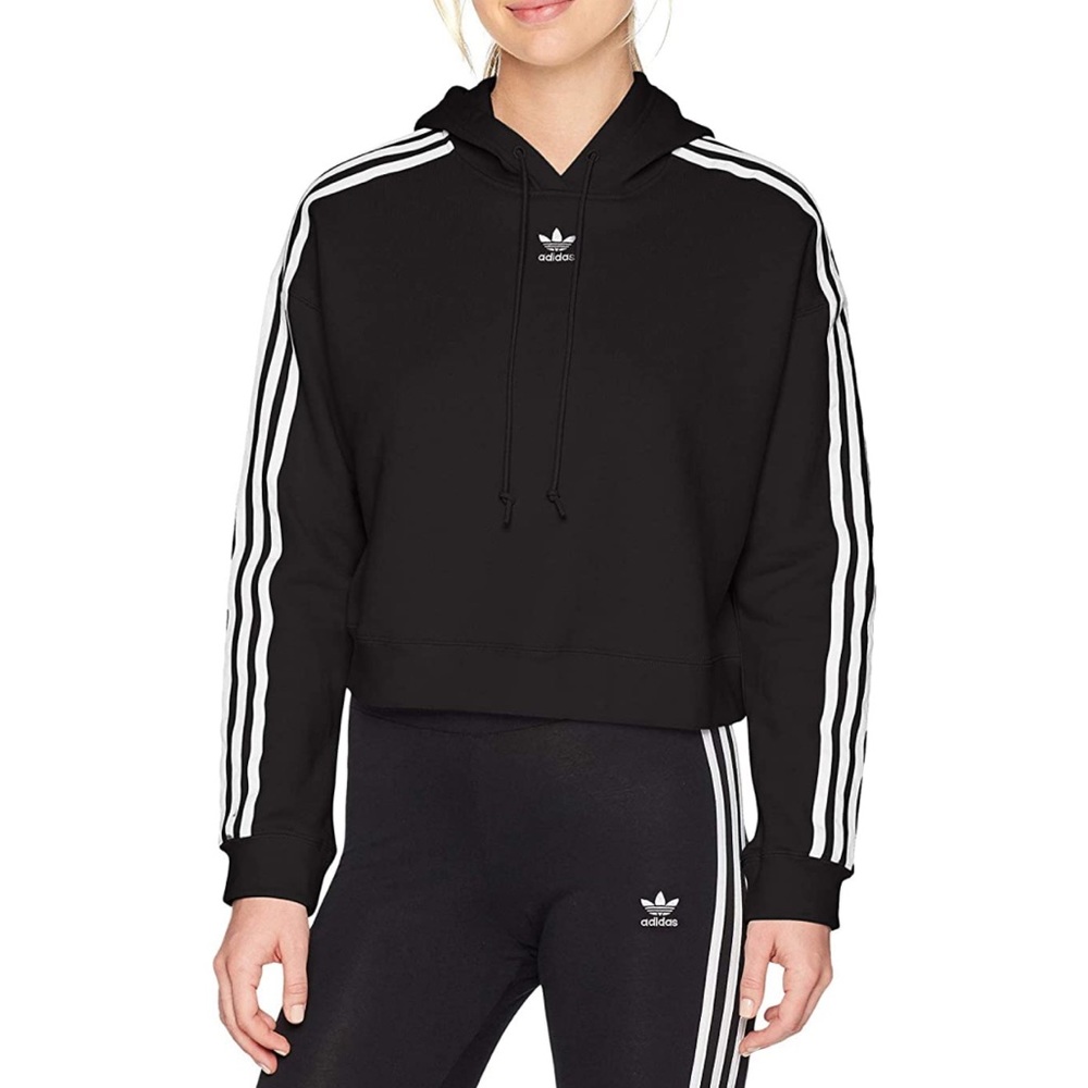 ADIDAS - cropped original essentials hoodie